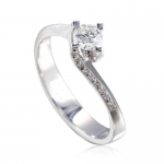 Lois Diamond 0.35ct G COLOR KENAR TAŞLI TEKTAŞ PIRLANTA YÜZÜK YT1041