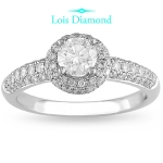 Lois Diamond 1.50 KARAT G COLOR YANLARI TAŞLI PIRLANTA TEKTAŞ YÜZÜK YT1053