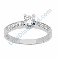 Lois Diamond YANLARI TAŞLI TEK TAŞ PIRLANTA YÜZÜK 0.35 CARAT LOİS DİAMOND YT1035