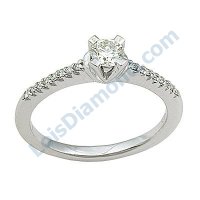 Lois Diamond YANLARI TAŞLI TEK TAŞ PIRLANTA YÜZÜK 0.25 CARAT LOİS DİAMOND YT1025