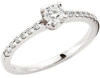Lois Diamond YANLARI TAŞLI TEK TAŞ PIRLANTA YÜZÜK 0.30 CARAT LOİS DİAMOND YT1030