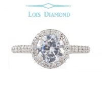 Lois Diamond YANLARI TAŞLI TEK TAŞ PIRLANTA YÜZÜK 1.00ct CARAT LOİS DİAMOND YT1031