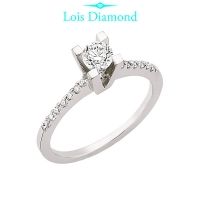 Lois Diamond 0.28 KARAT F COLOR PIRLANTA KENAR TAŞLI TEKTAŞ YÜZÜK YT1037