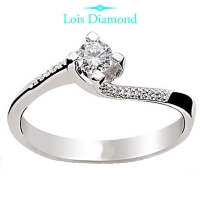 Lois Diamond 0.25 KARAT F COLOR PIRLANTA KENAR TAŞLI TEKTAŞ YÜZÜK YT1038