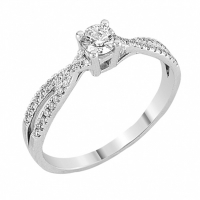 Lois Diamond 0.65 KARAT G COLOR KENAR TAŞLI PIRLANTA TEKTAŞ YÜZÜK YT1045