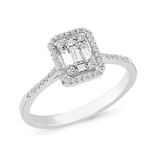  0.29ct baget pırlanta yüzük yt1099