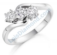 Lois Diamond PIRLANTA TRİA YÜZÜK 0.75 CARAT LOİS DİAMOND T1275