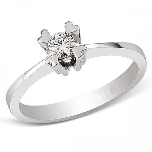 Lois Diamond D Renk 0.18ct Pırlanta Tek Taş Yüzük YZ1414