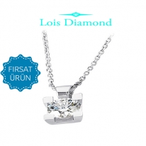 Lois Diamond 0.10ct F COLOR PIRLANTA TEKTAŞ KOLYE UCU ROSE ALTIN P1051