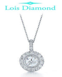 Lois Diamond 0.50CT F COLOR TEKTAŞ YANLARI TAŞLI PIRLANTA KOLYE UCU P1044