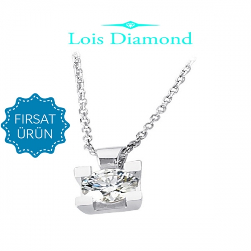 Lois Diamond 0.10ct F COLOR PIRLANTA TEKTAŞ KOLYE UCU ROSE ALTIN P1051