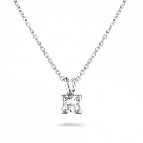  0.30CT PRENSES KESİM PIRLANTA KOLYE UCU P1057