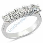 Lois Diamond 0.50 karat E color pırlanta beş taş yüzük R1050