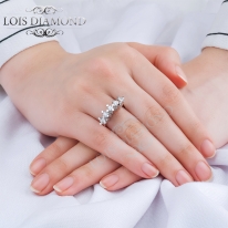 Lois Diamond 1.02ct F vssi pırlanta beş taş yüzük R1113