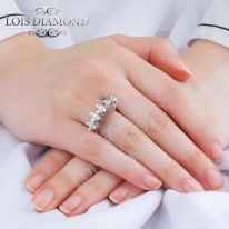 Lois Diamond 1.50 f renk pırlanta beş taş yüzük R1114