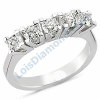 Lois Diamond 0.50 karat E color pırlanta beş taş yüzük R1050