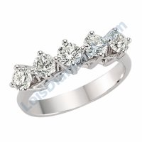 Lois Diamond 1.25 karat G color pırlanta beş taş yüzük R1125