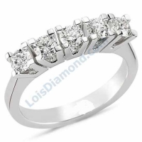 Lois Diamond Pırlanta beş taş yüzük 0.80ct  F-G R1280