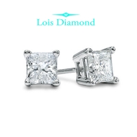Lois Diamond 0.60 KARAT PRENSES KESİM PIRLANTA TEKTAŞ KÜPE E1089