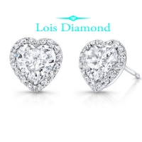Lois Diamond 1.00 KARAT KALP KESİM PIRLANTA TEKTAŞ KÜPE E1090