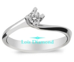 Lois Diamond 0.13 karat D color pırlanta tek taş yüzük yz1892