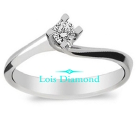 Lois Diamond 0.13 karat D color pırlanta tek taş yüzük yz1892