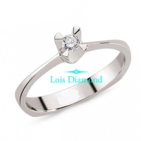 Lois Diamond 0.10 karat D color pırlanta tek taş yüzük yz1894