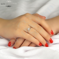  0.32CT D Color GİA Sertifikalı Pırlanta Tektaş Yüzük TEKTAŞ116