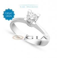  0.40ct F color gia sertifikalı pırlanta tek taş yüzük TEKTAŞ019