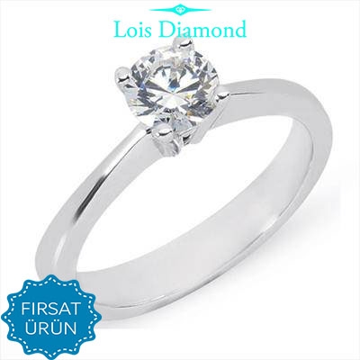  0.38ct E color GİA sertifikalı pırlanta tekt aş yüzük TEKTAŞ099