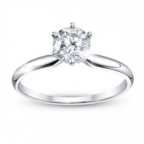  0.46ct D si1 color gia sertifikalı pırlanta tek taş yüzük TEKTAŞ079