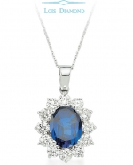 Lois Diamond Pırlanta Safir Kolye KY4032