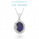 Lois Diamond Pırlanta Safir Kolye KY4039
