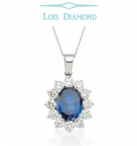 Lois Diamond Pırlanta Safir Kolye KY4040