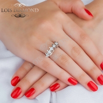 0.82ct F color hrd sertifikalı pırlanta beş taş yüzük BEŞTAŞ019